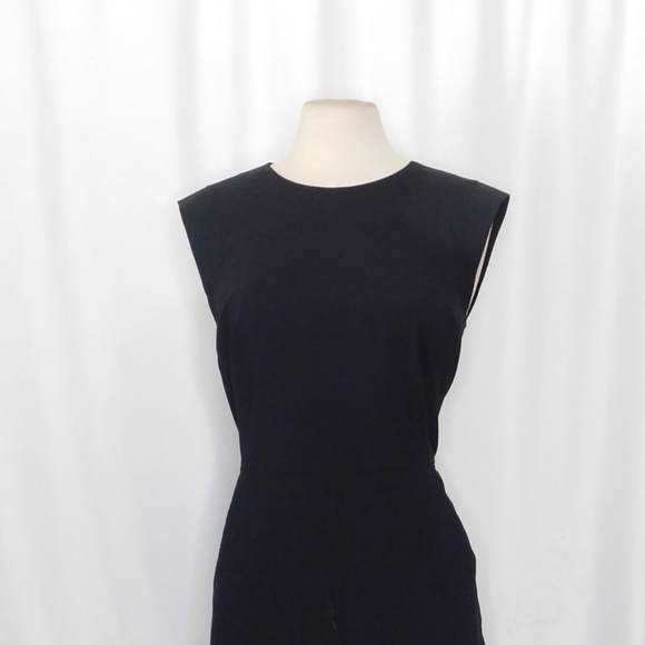 NWT!! J. CREW New Resume Tollegno Italian Wool Dress Solid Black Sheath Preppy 8 - Picture 4 of 15
